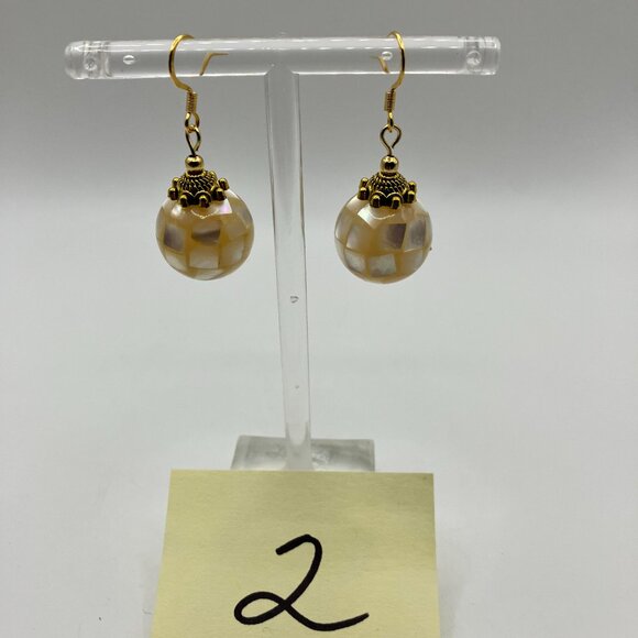 Gorgeous 16mm Mother of Pearl Earrings made with 316 Stainless Steel Hypo Hooks - Picture 5 of 15